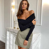 Elegant Spring Autumn Solid Bodysuit Fashion Women Long Sleeve New Tops Crossed Backless Jumpsuit Female Knitted Corset Rompers
